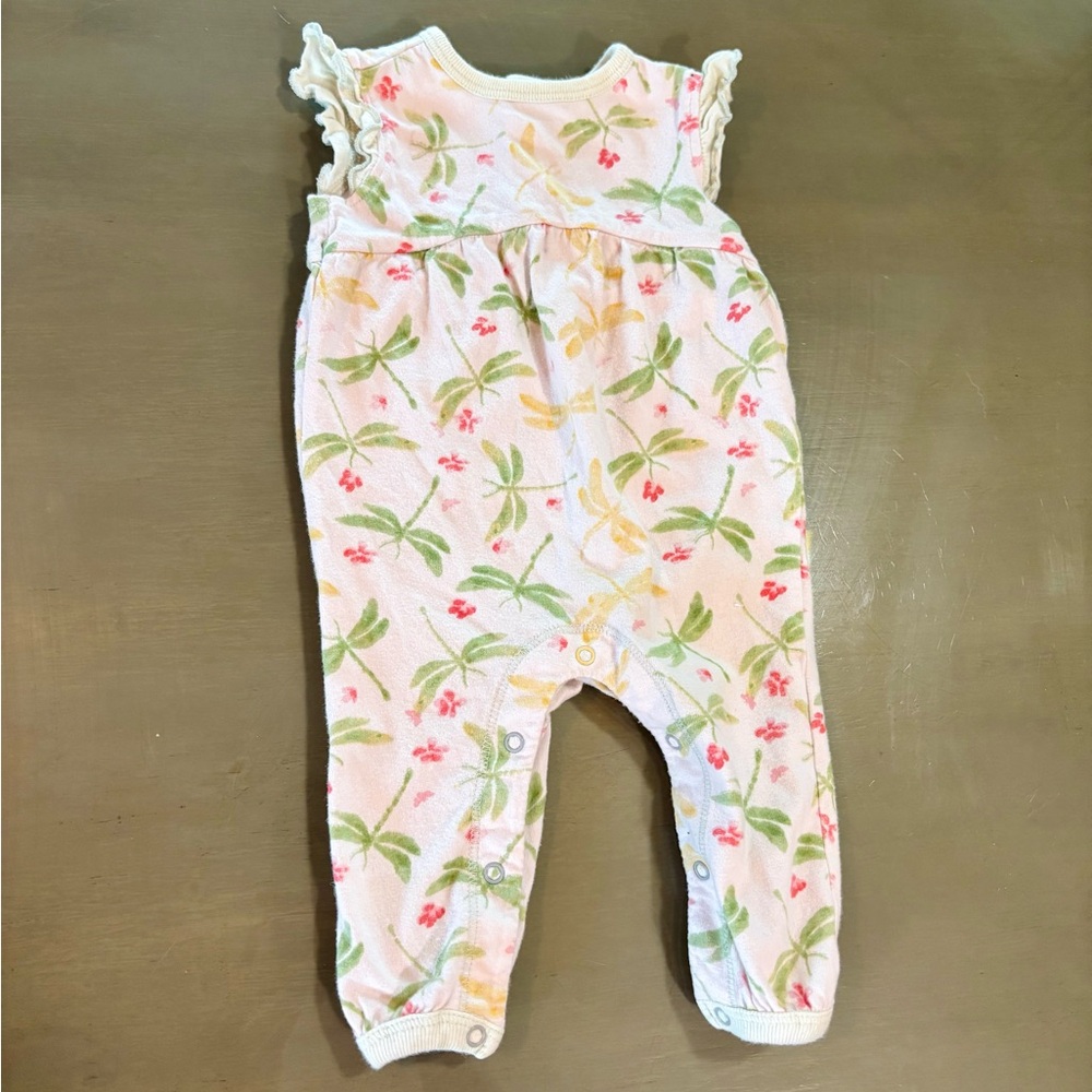 BURT’S BEES BABY 100% Organic Cotton Baby Girl’s Light Pink Dragonfly Jumpsuit